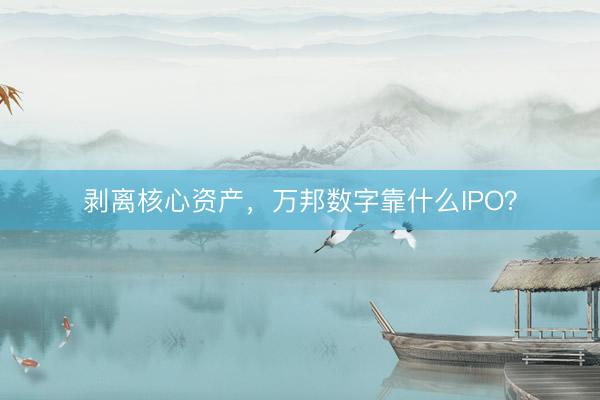 剥离核心资产，万邦数字靠什么IPO？