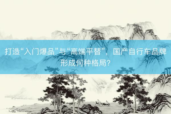 打造“入门爆品”与“高端平替”，国产自行车品牌形成何种格局？