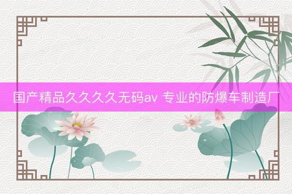 国产精品久久久久无码av 专业的防爆车制造厂