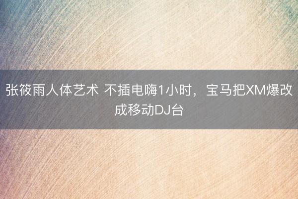 张筱雨人体艺术 不插电嗨1小时，宝马把XM爆改成移动DJ台