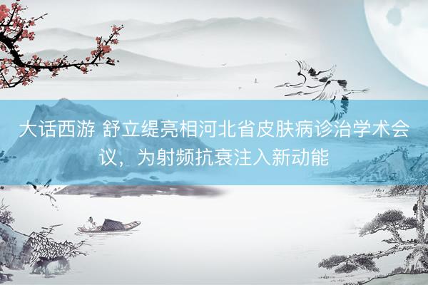 大话西游 舒立缇亮相河北省皮肤病诊治学术会议，为射频抗衰注入新动能