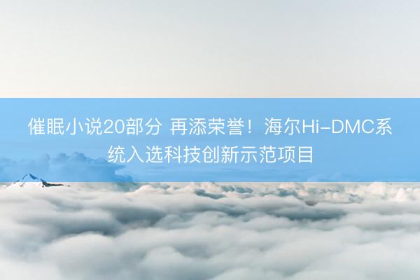 催眠小说20部分 再添荣誉！海尔Hi-DMC系统入选科技创新示范项目