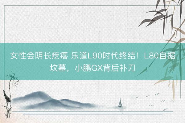 女性会阴长疙瘩 乐道L90时代终结！L80自掘坟墓，小鹏GX背后补刀