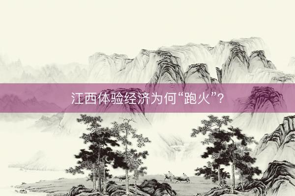 江西体验经济为何“跑火”？