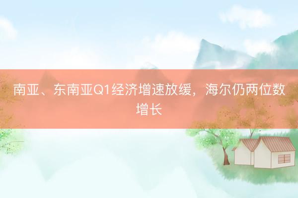 南亚、东南亚Q1经济增速放缓，海尔仍两位数增长