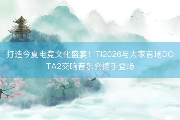 打造今夏电竞文化盛宴！TI2026与大家首场DOTA2交响音乐会携手登场