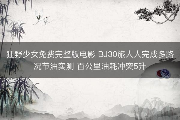 狂野少女免费完整版电影 BJ30旅人人完成多路况节油实测 百公里油耗冲突5升