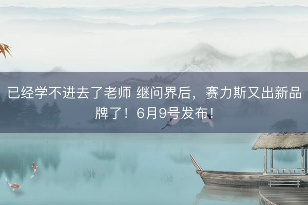 已经学不进去了老师 继问界后，赛力斯又出新品牌了！6月9号发布！
