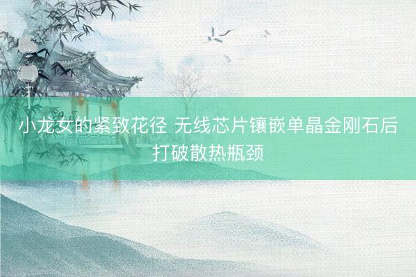 小龙女的紧致花径 无线芯片镶嵌单晶金刚石后打破散热瓶颈