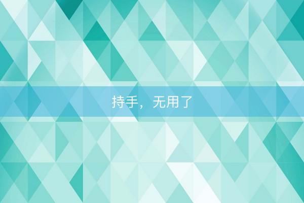 持手，无用了